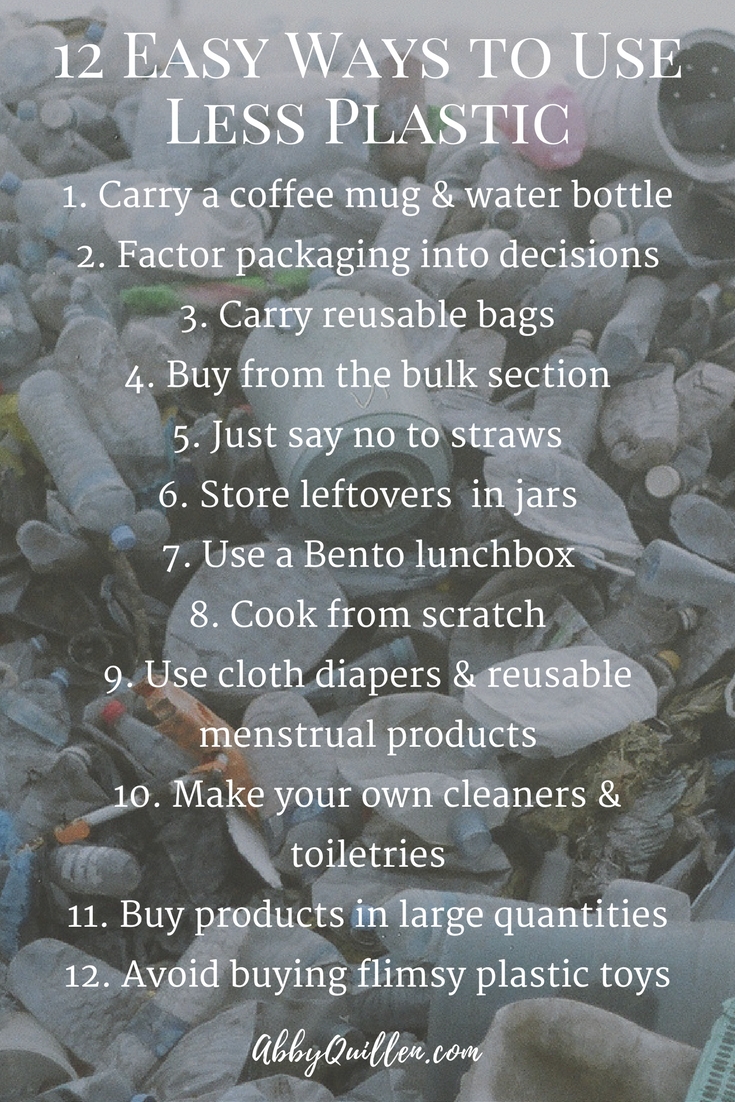 12 Easy Ways to Use Less Plastic #reducewaste #uselessplastic #reduceplastic