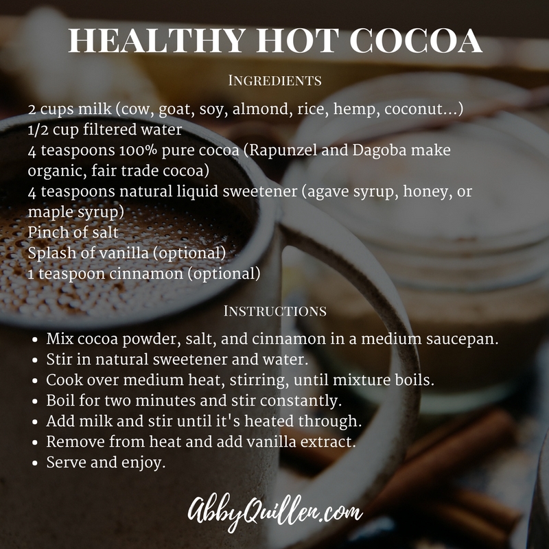 Healthy hot cocoa