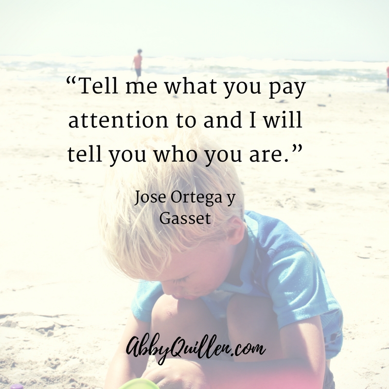 Tell me what you pay attention to and I will tell you who you are. - Jose Ortega y Gasset #lifelessons #focus