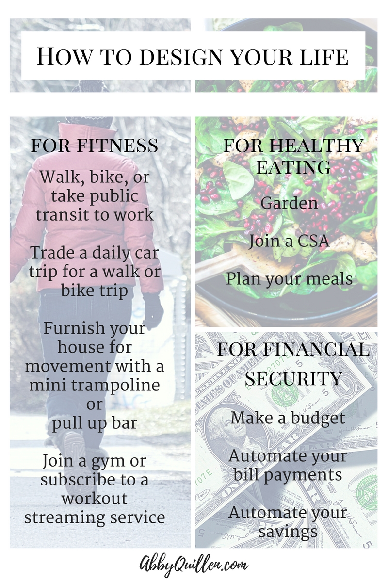 How to Design Your Life for Fitness, Healthy Eating, and Financial Security