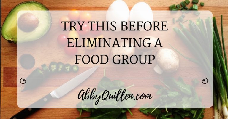 Try This Before Eliminating a Food Group